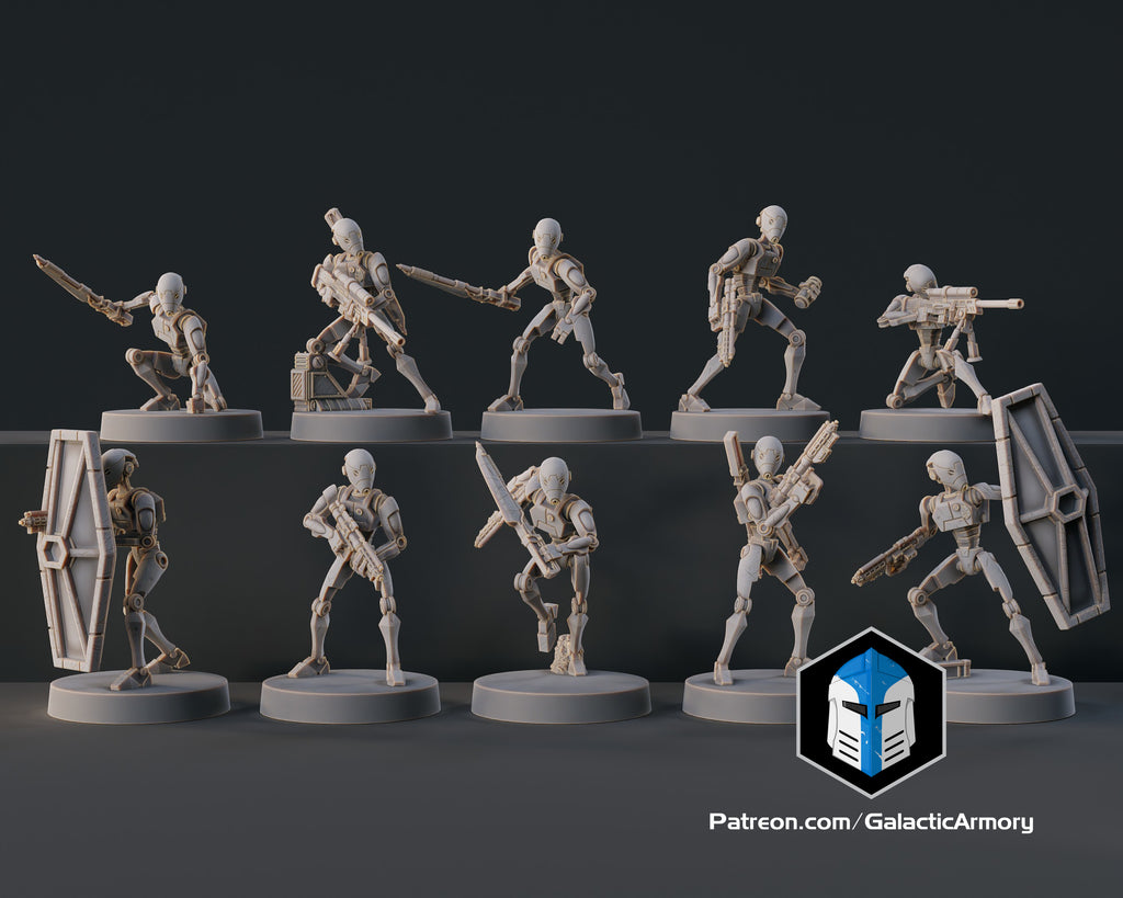 1:48 Scale Battle Droid Army - BX Commando Droids - 3D Print Files