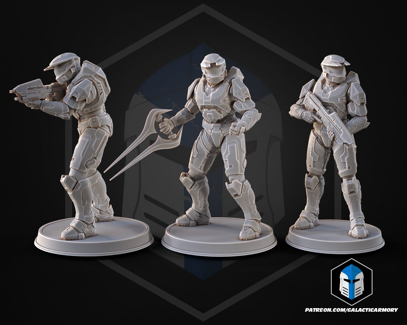 Campaign Evolved Master Chief Figurines - 3D Print Files