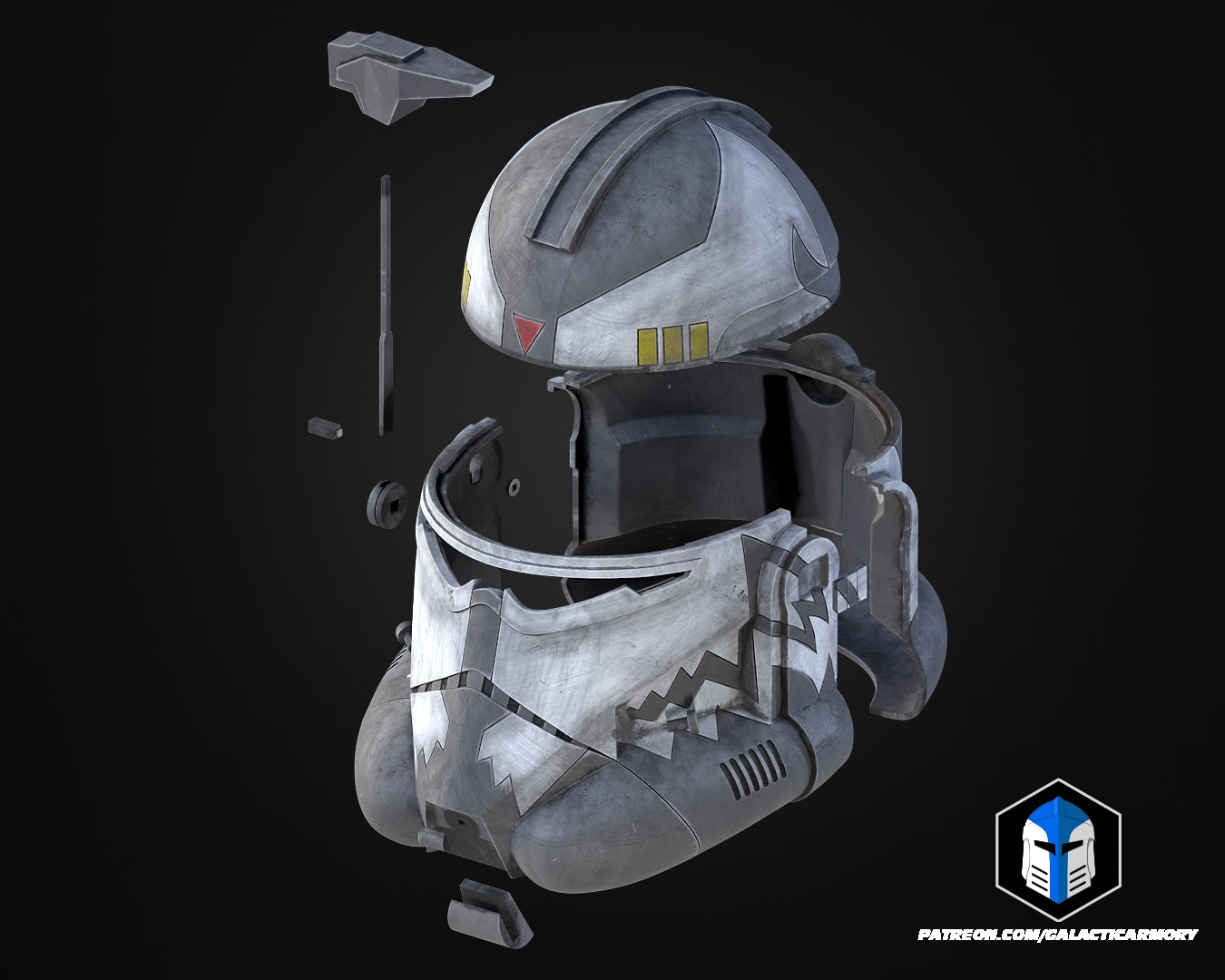 Commander Wolffe Helmet - 3D Print Files - Galactic Armory