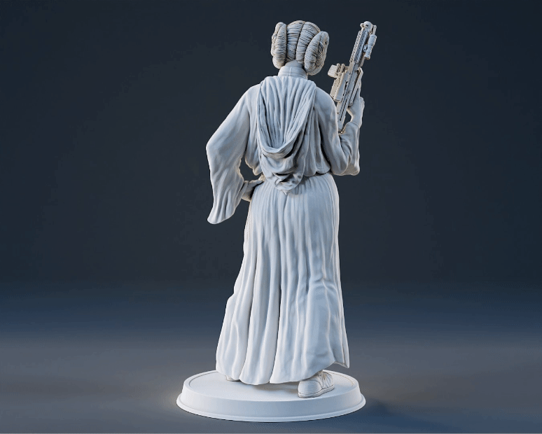 Princess Leia Figurine - Pose 2 - 3D Print Files