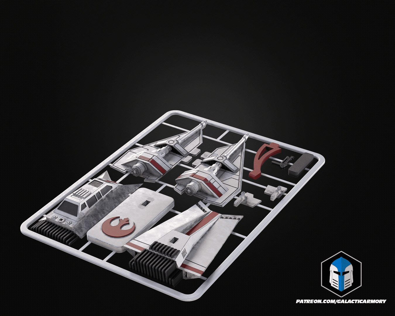 Snowspeeder Vehicle Kit Card - 3D Print Files