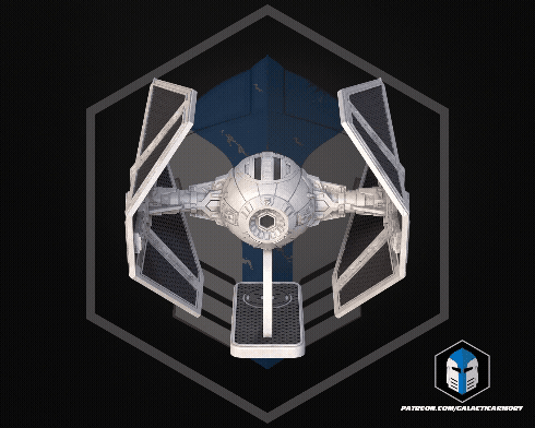 TIE Interceptor Vehicle Kit Card - 3D Print Files