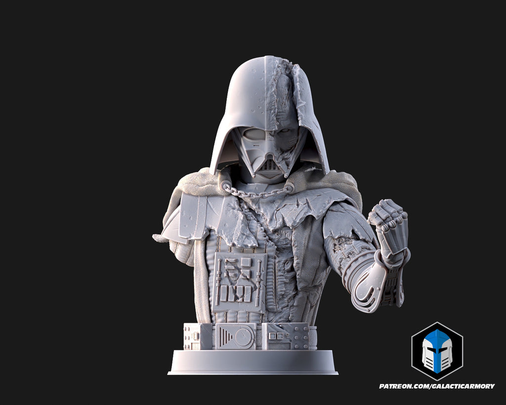 Damaged Darth Vader Bust - Pose 2 - 3D Print Files