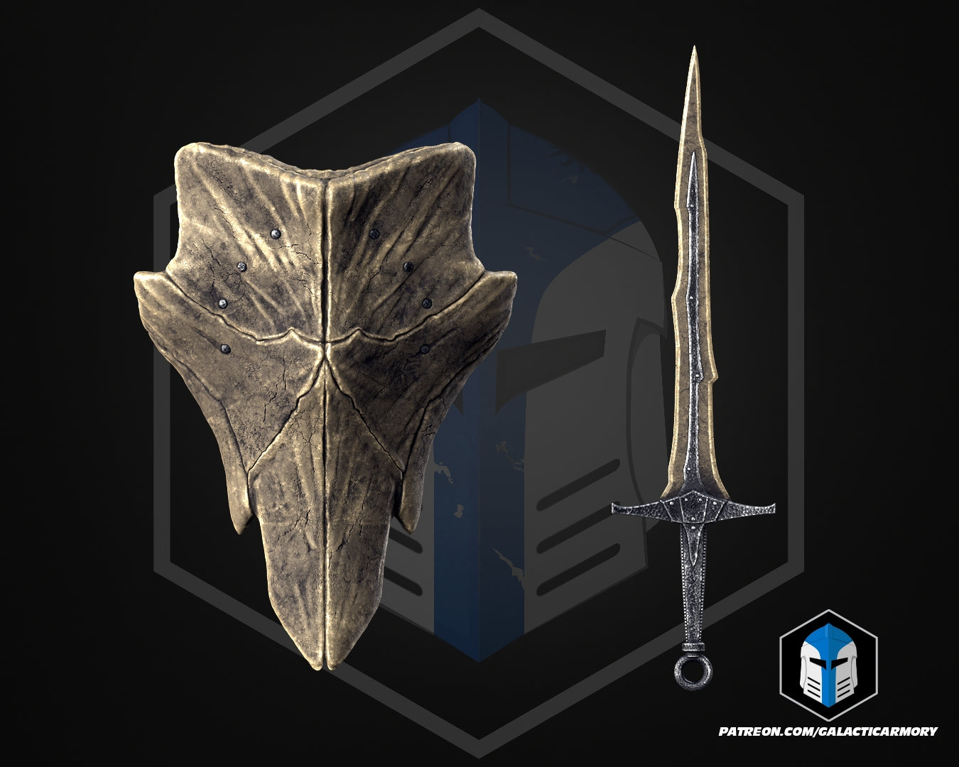 Dragonbone Sword and Shield - 3D Print Files