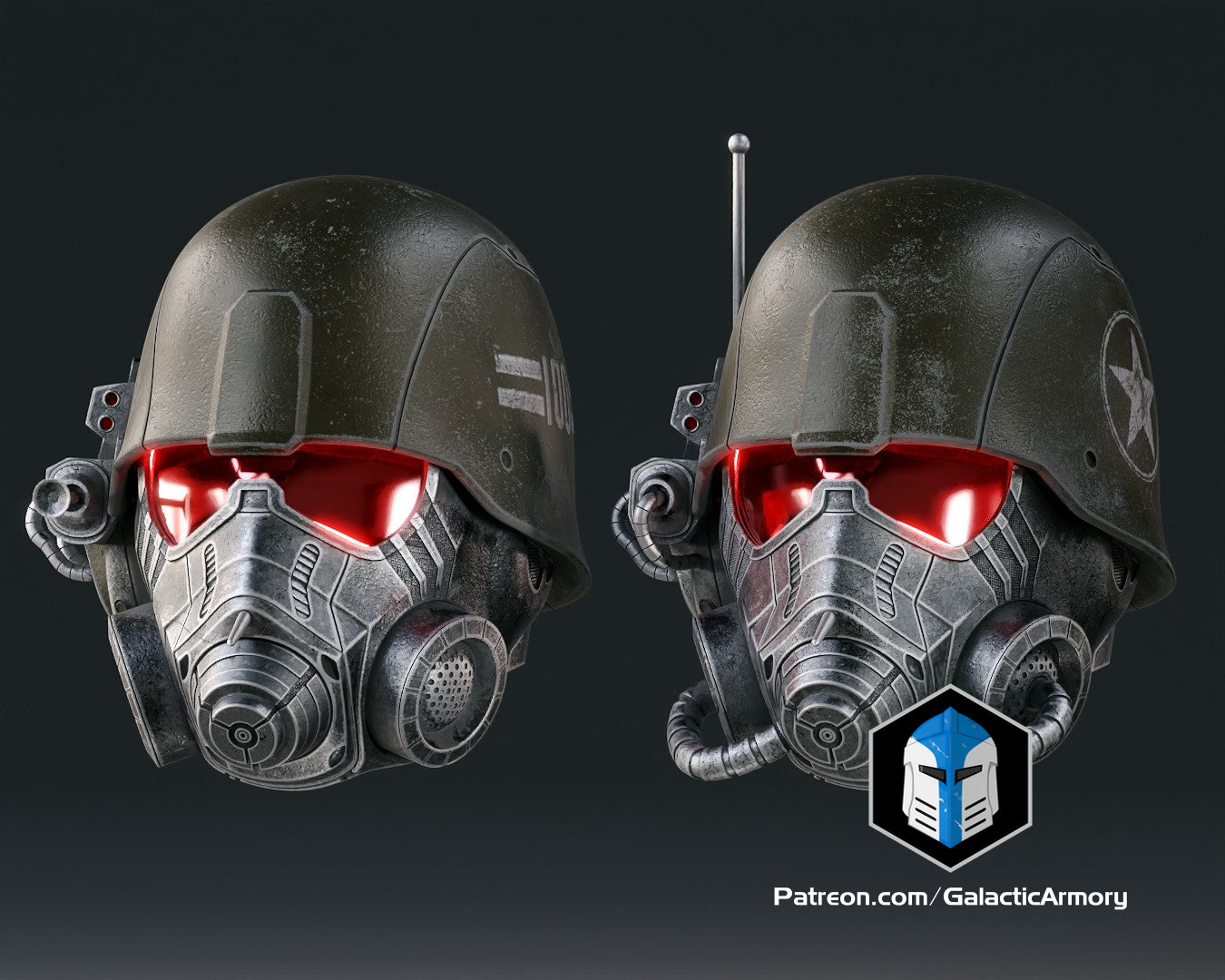 Fallout NCR Ranger Advanced and Elite Helmets - 3D Print Files