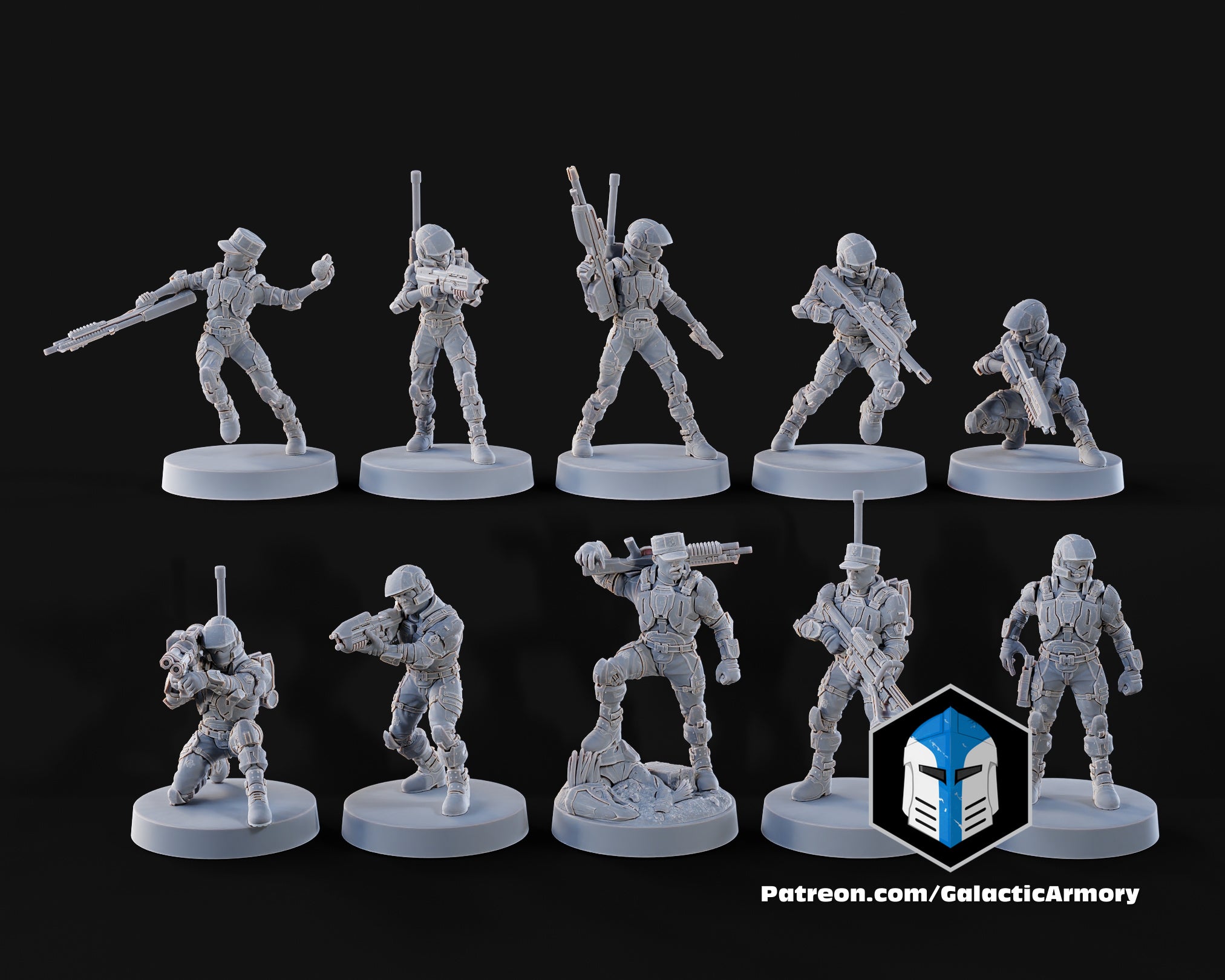 1:48 Scale Halo UNSC Marine Miniatures - 3D Print Files