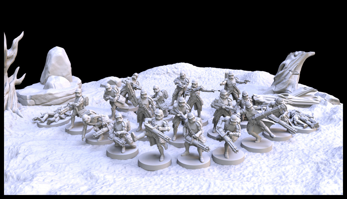 1:48 Scale Clone Trooper Army - Heavy Class - 3D Print Files – Galactic ...