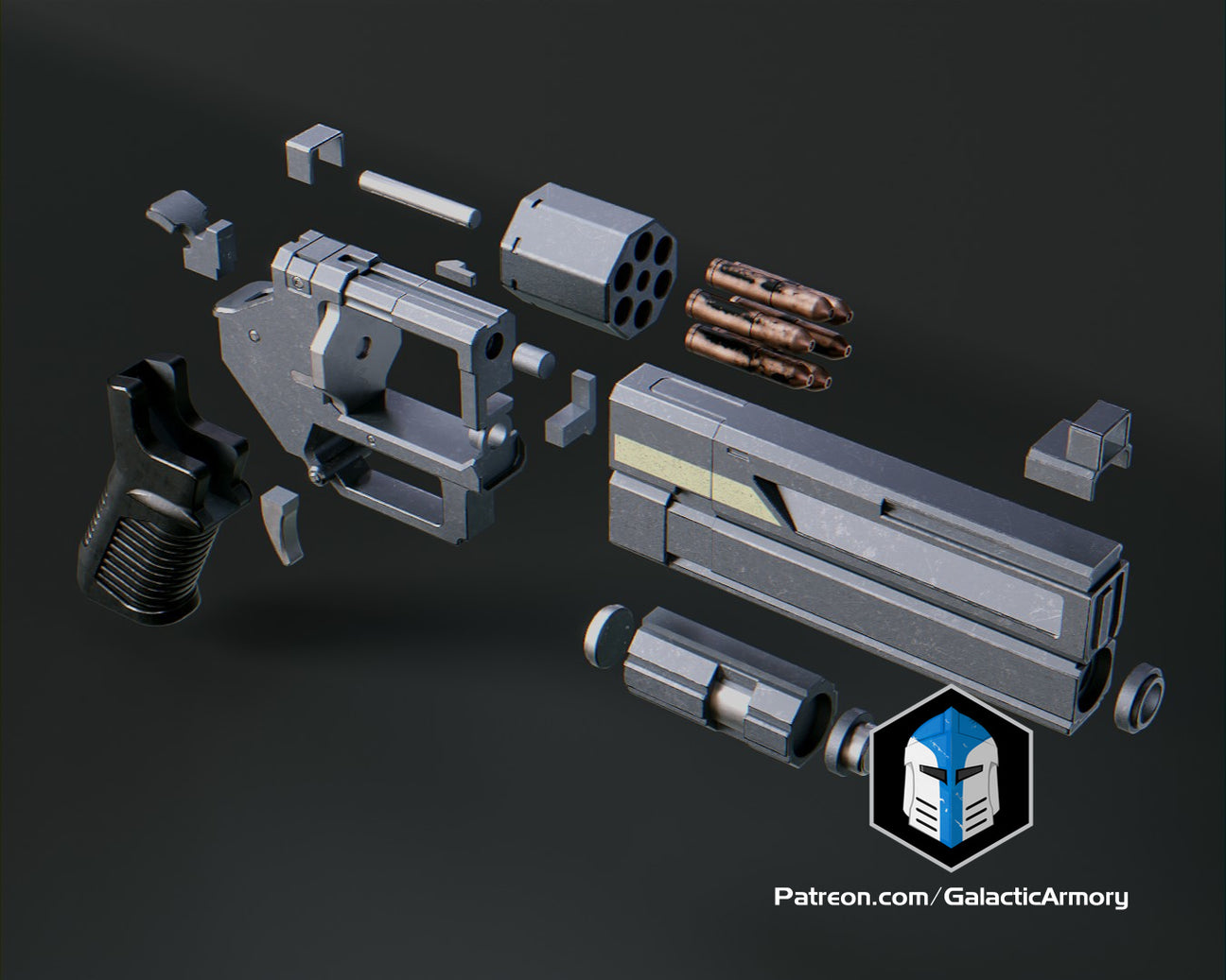 HD2 - Senator Revolver - 3D Print Files – Galactic Armory