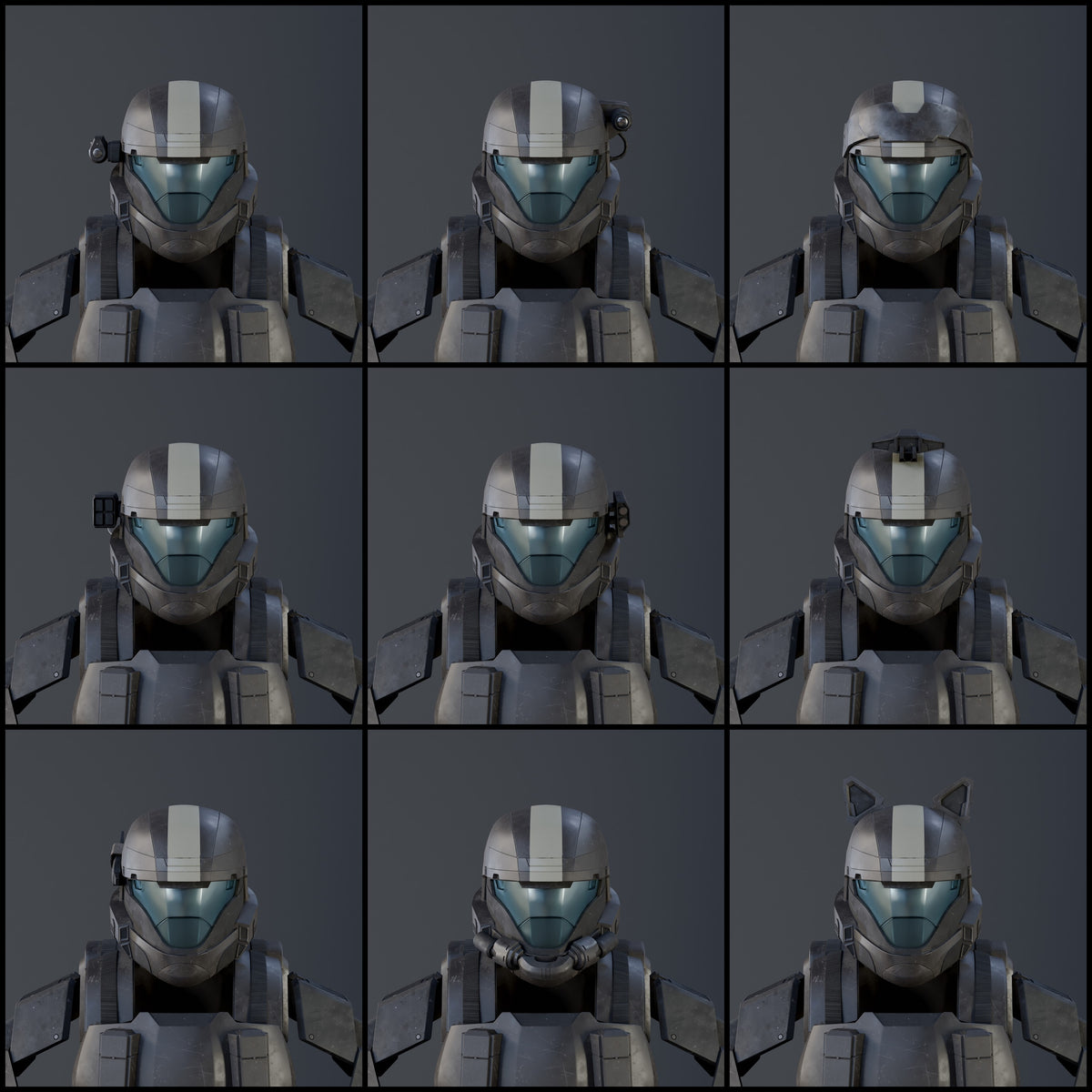 ODST Helmet Accessory Pack - 3D Print Files – Galactic Armory