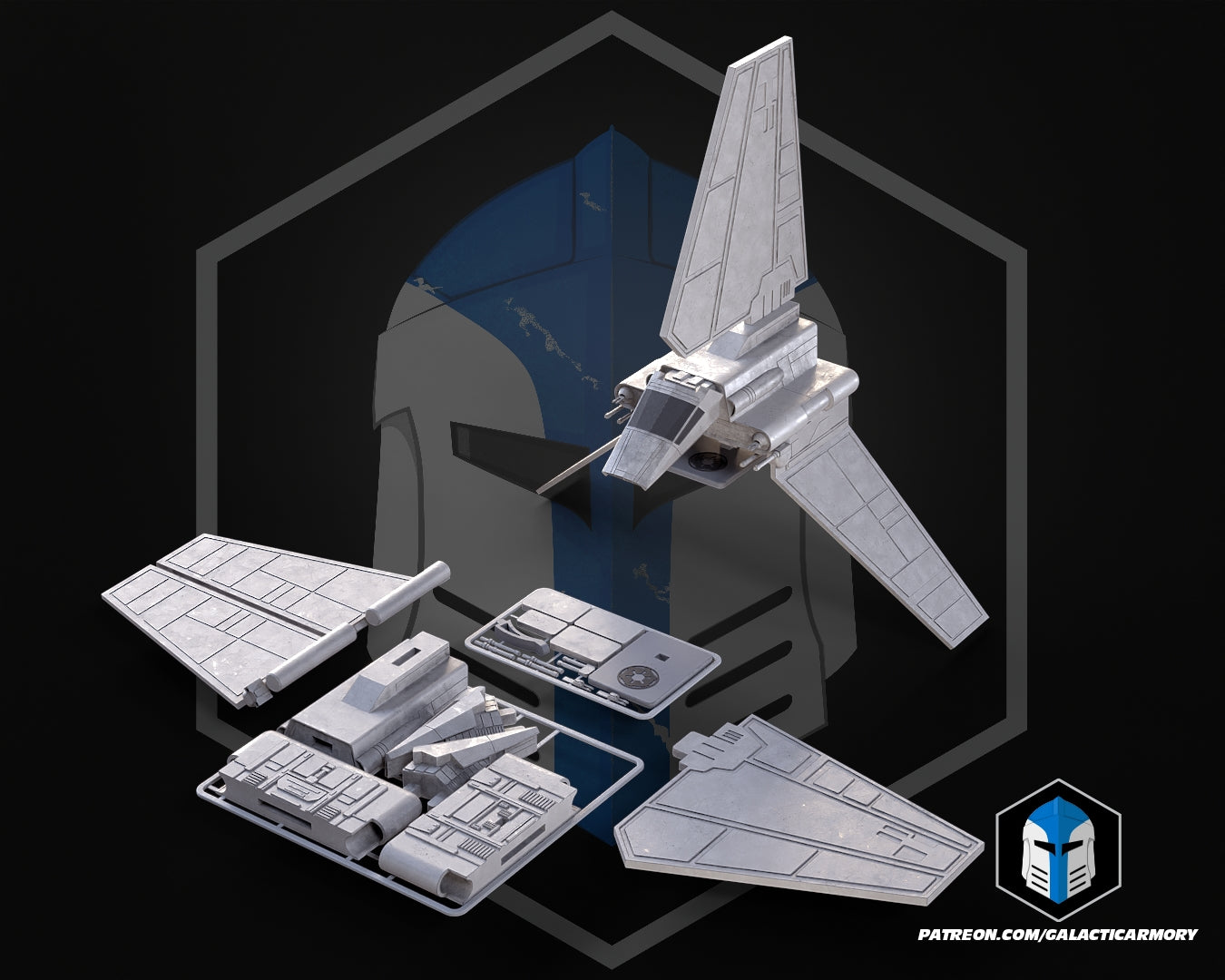 Lambda Shuttle Vehicle Kit Card - 3D Print Files – Galactic Armory