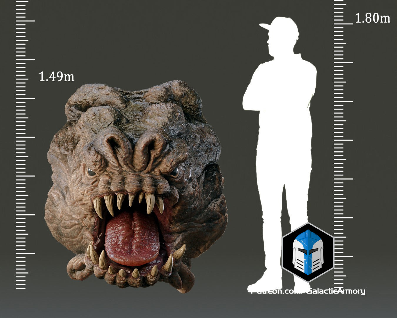 Life Sized Rancor Head Wall Mount - 3D Print Files