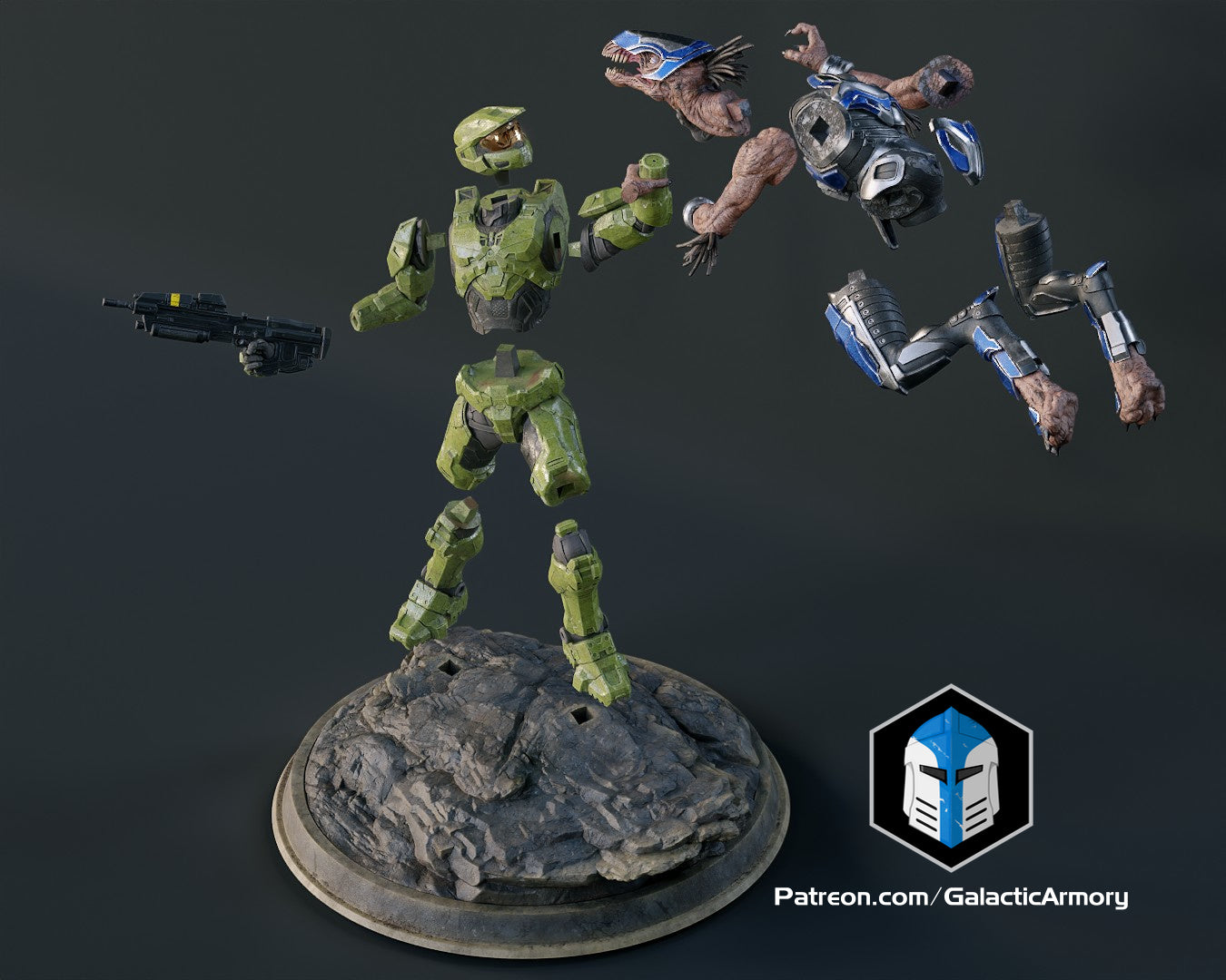 Halo Infinite Master Chief Figurine - Pose 6 - 3D Print Files