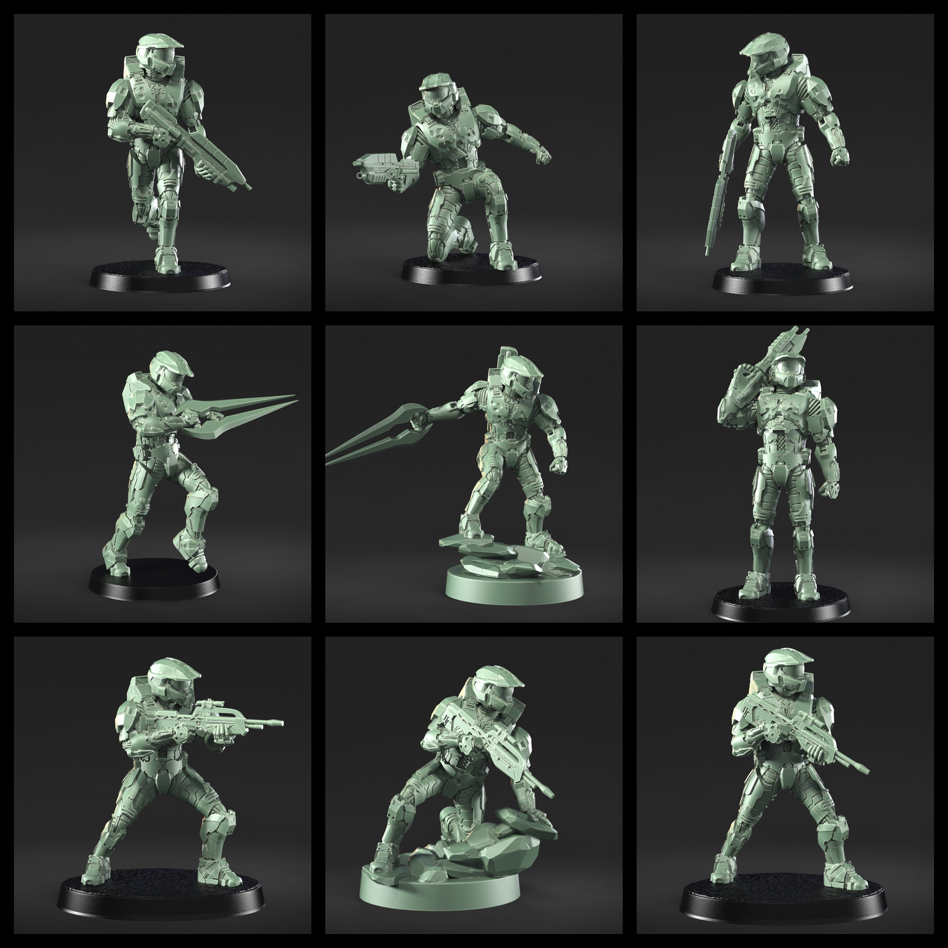 1:48 Scale Halo 3 Master Chief Miniatures - 3D Print Files