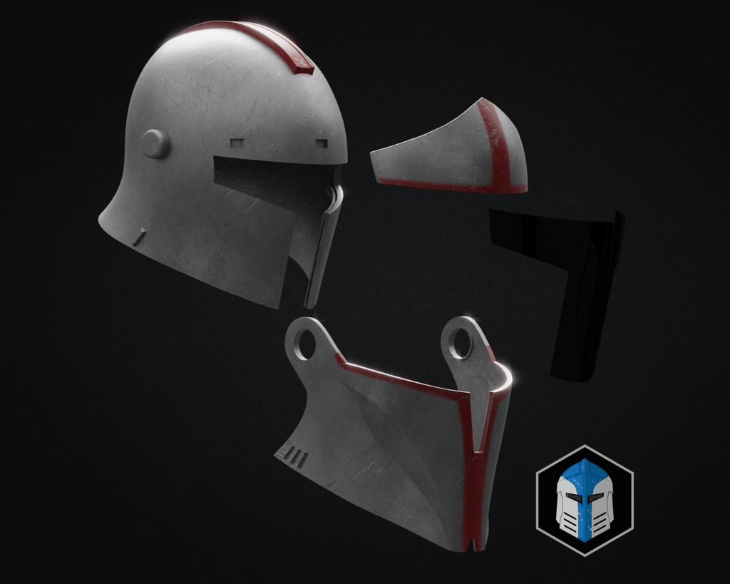 Bartok Medieval Captain Fordo Helmets - 3D Print Files – Galactic Armory
