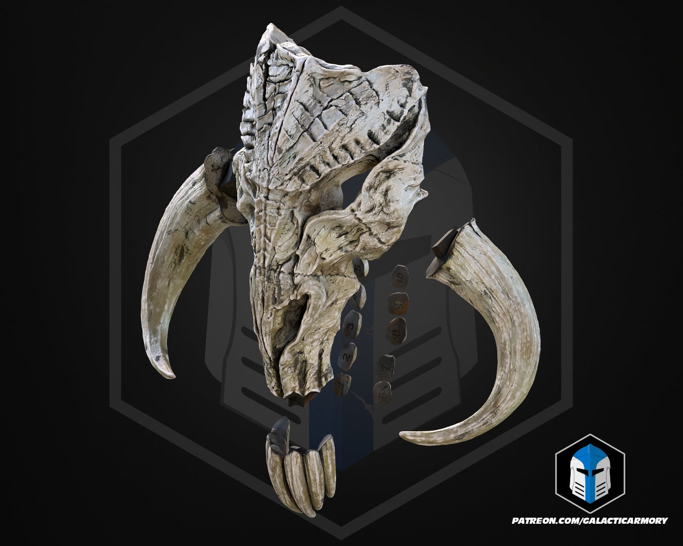 Lebensgroße Rancor-Kopf-Wandhalterung - 3D-Druckdateien