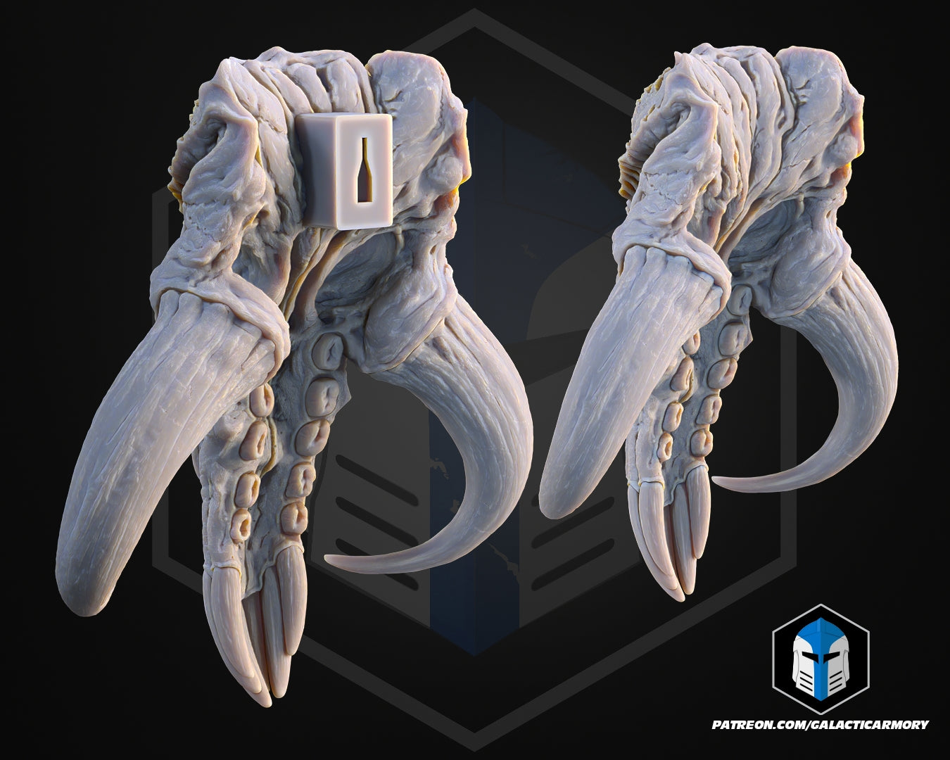 Lebensgroße Rancor-Kopf-Wandhalterung - 3D-Druckdateien