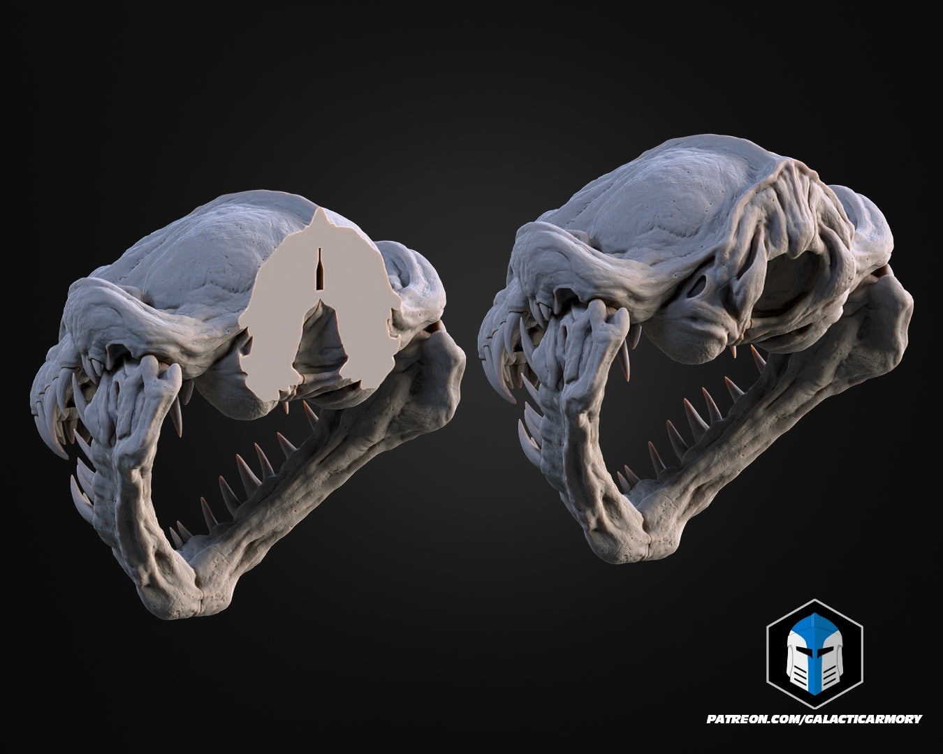 Lebensgroße Rancor-Kopf-Wandhalterung - 3D-Druckdateien