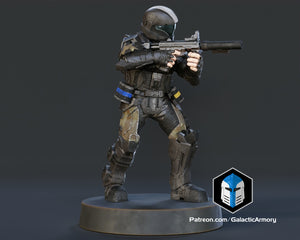 Halo Alpha 9 ODST-Miniaturen im Maßstab 1:48 - 3D-Druckdateien