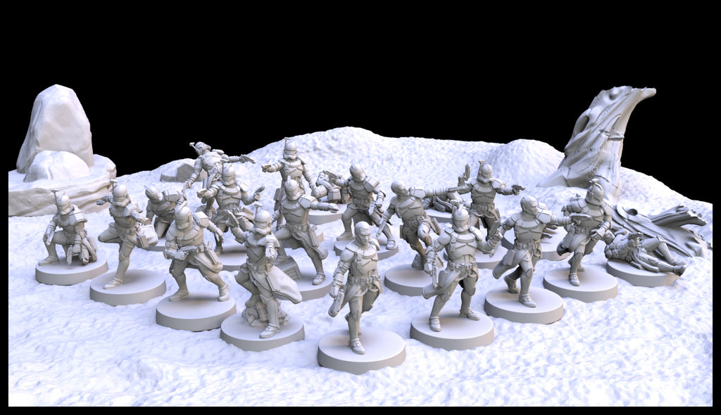 1:48 Scale Clone Trooper Army - Officer Class - 3D Print Files