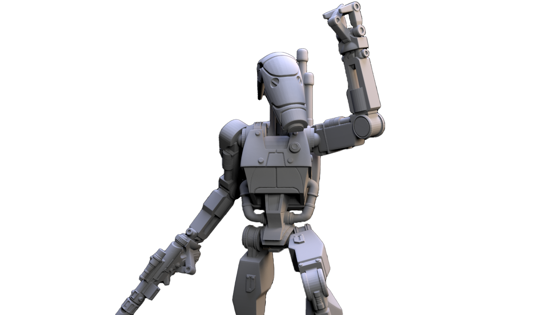 1:48 Scale Battle Droid Army - Officer Class - 3D Print Files