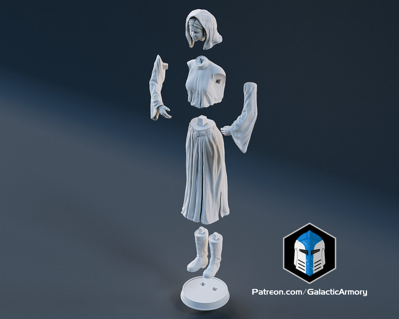 Prinzessin Leia Figur - Pose 1 - 3D-Druckdateien