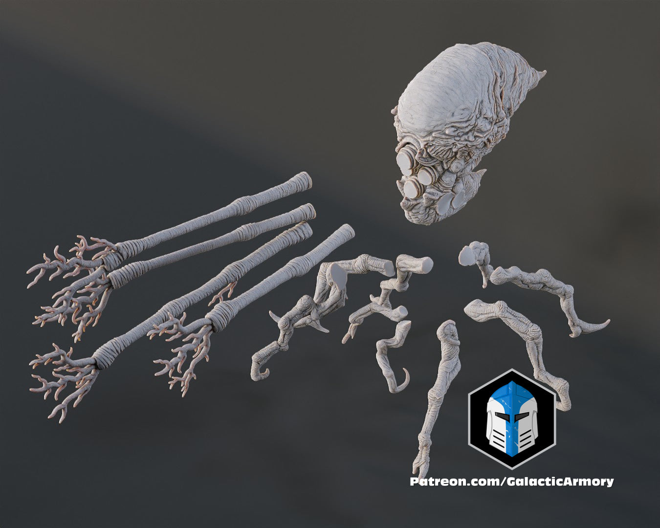 Halo Flood Spore Figurines and Mold - 3D Print Files