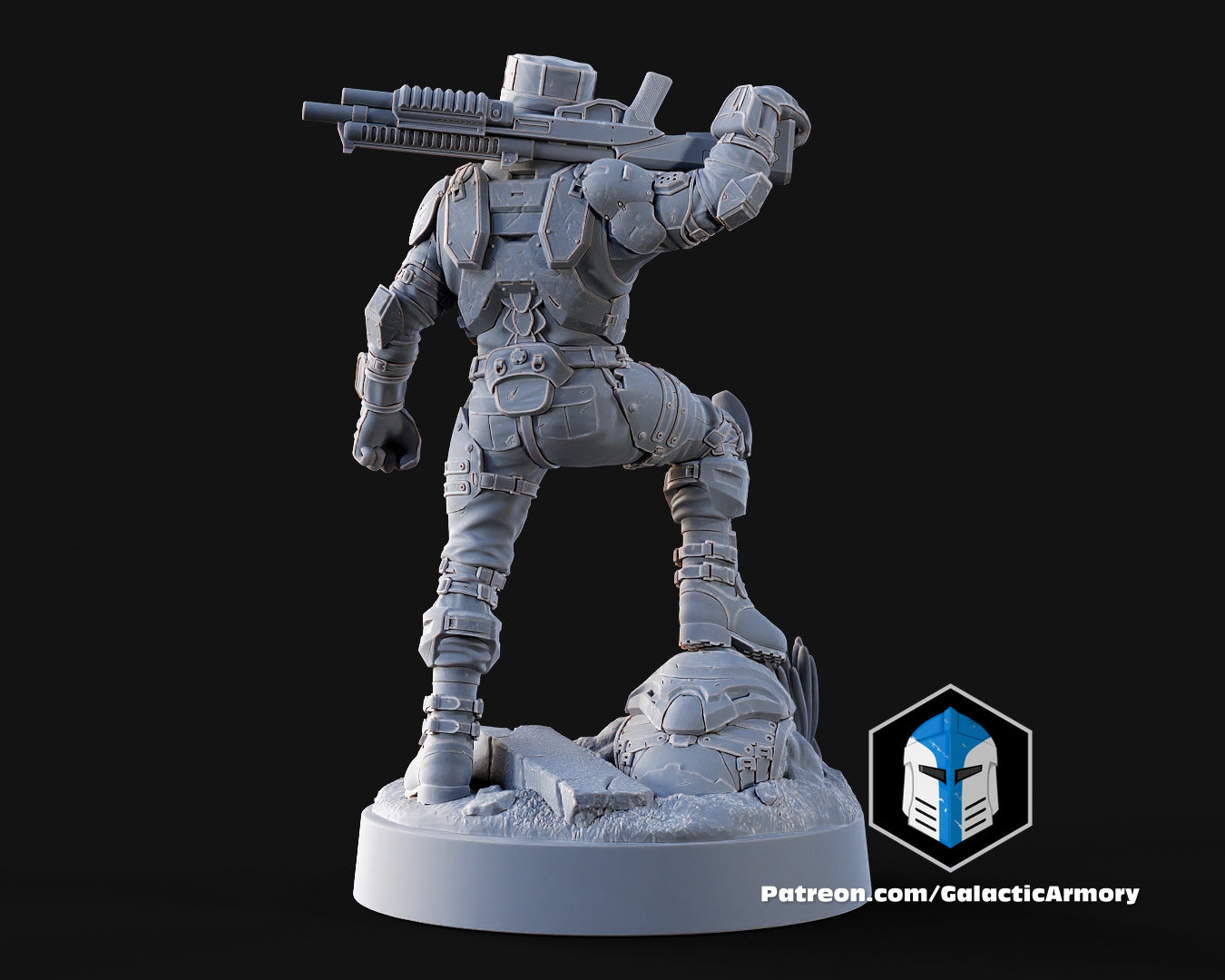 1:48 Scale Halo UNSC Marine Miniatures - 3D Print Files