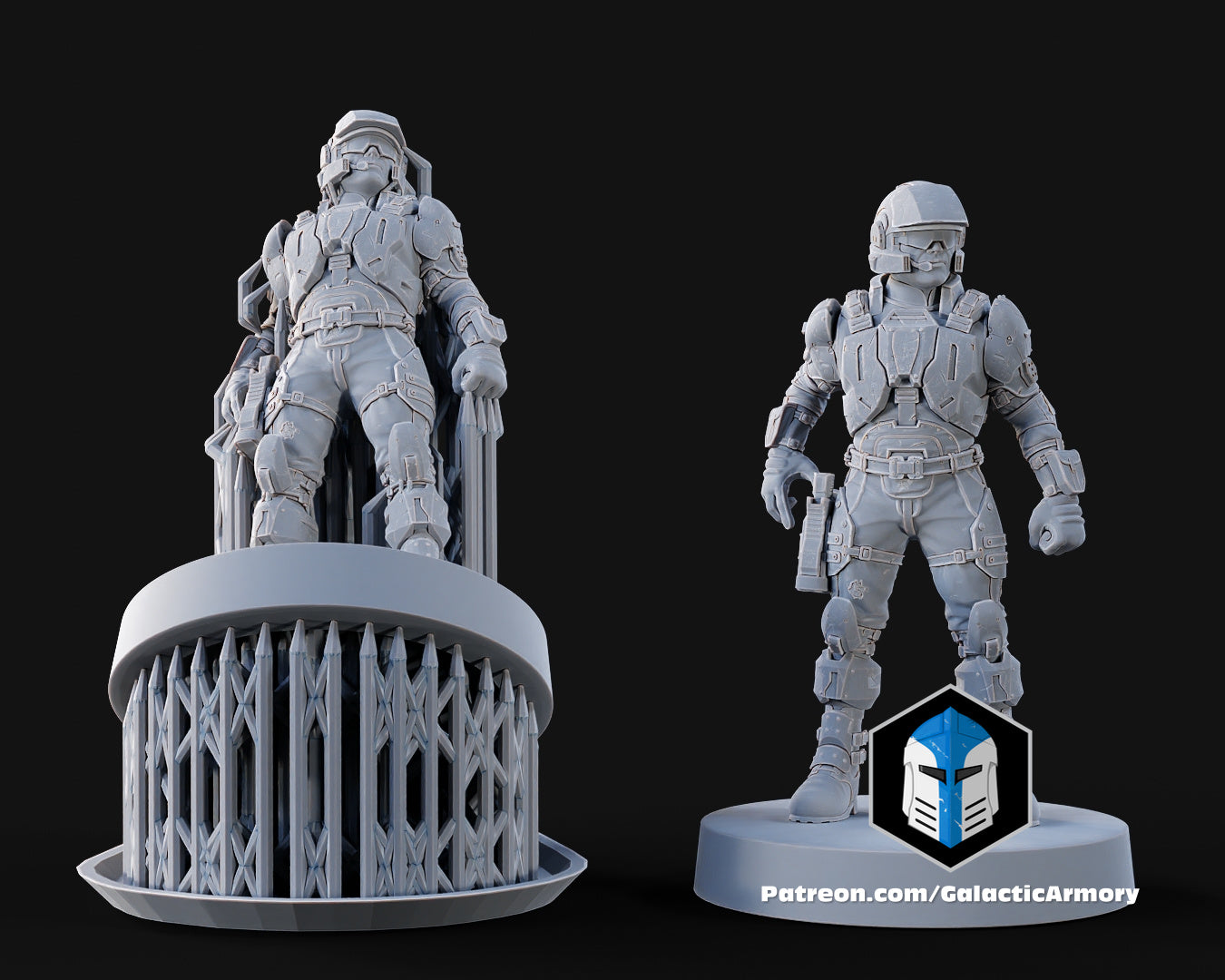 1:48 Scale Halo UNSC Marine Miniatures - 3D Print Files