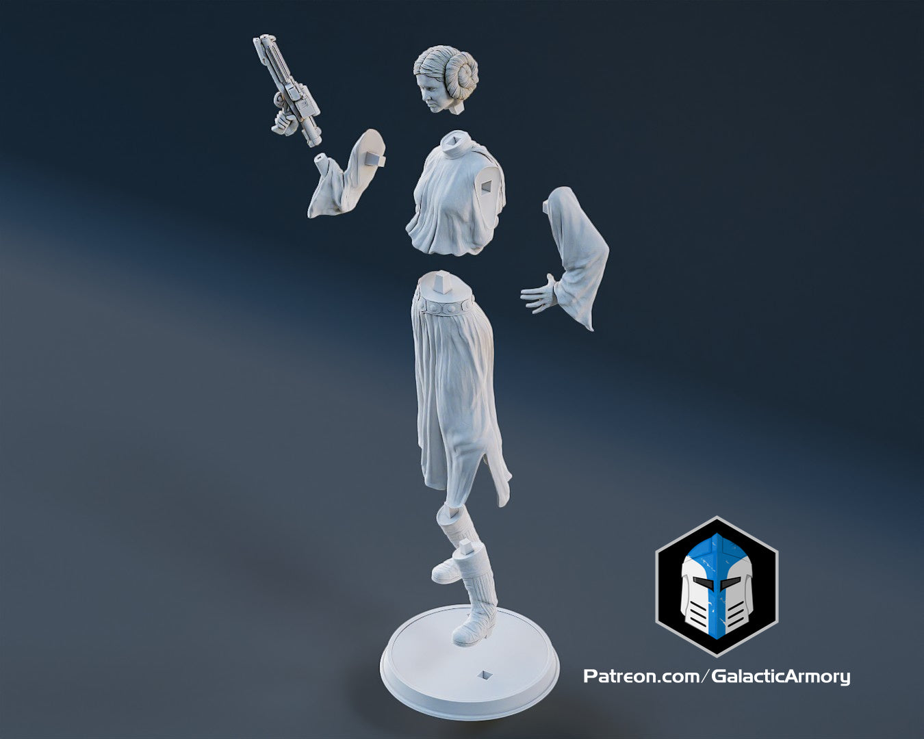 Princess Leia Figurine - Pose 2 - 3D Print Files