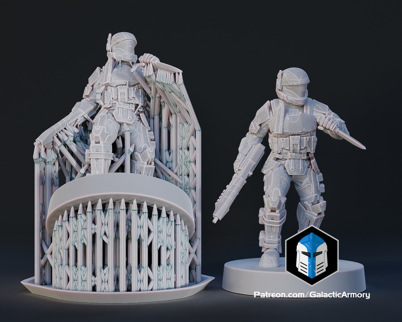 1:48 Scale Halo Alpha 9 ODST Miniatures - 3D Print Files