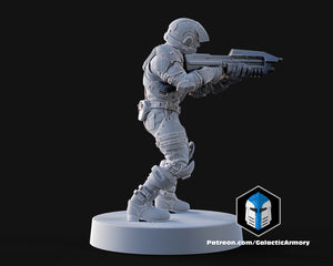 1:48 Scale Halo UNSC Marine Miniatures - 3D Print Files