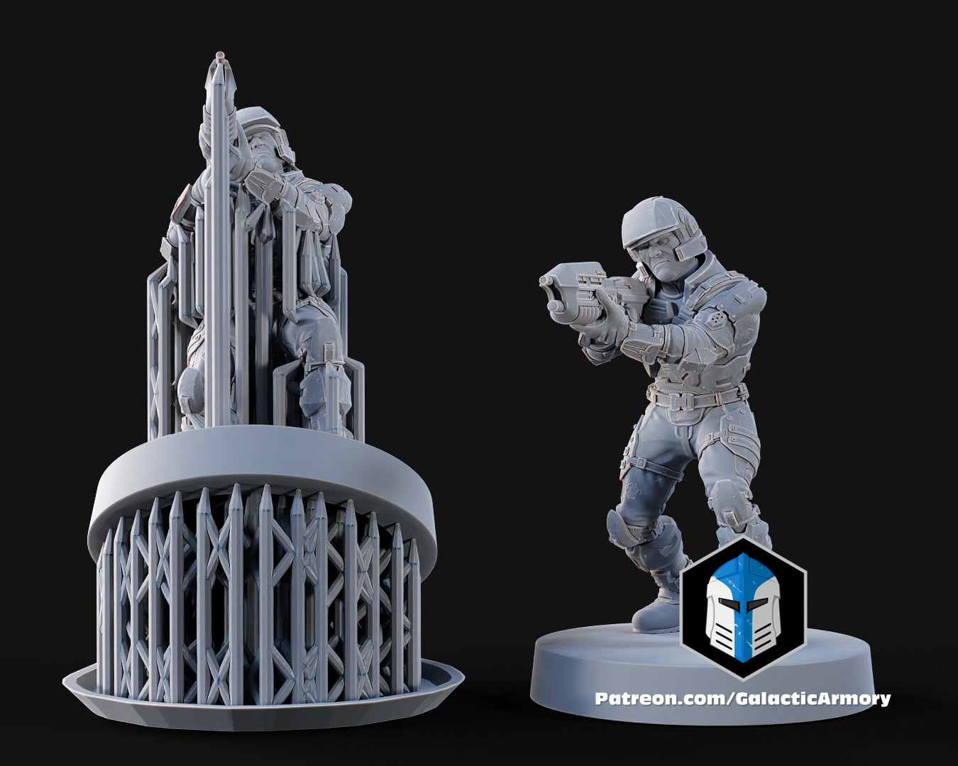 1:48 Scale Halo UNSC Marine Miniatures - 3D Print Files