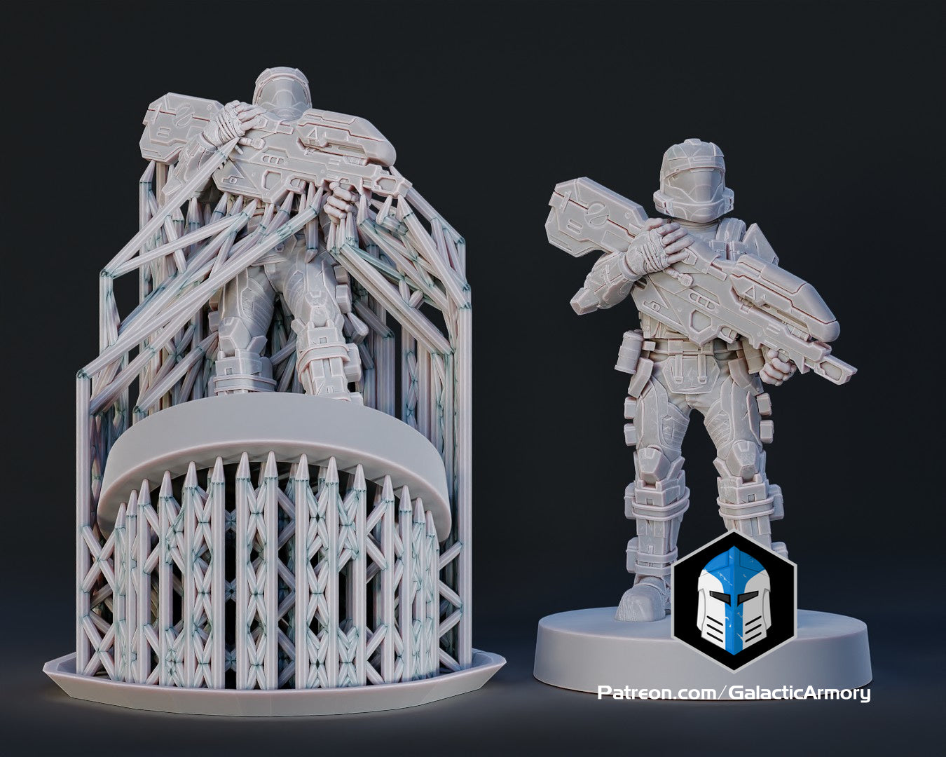 1:48 Scale Alpha 9 ODST Miniatures - 3D Print Files