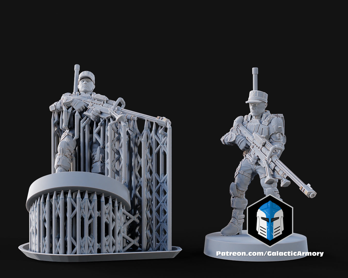 1:48 Scale Halo UNSC Marine Miniatures - 3D Print Files