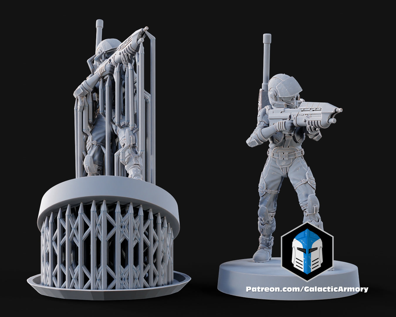 1:48 Scale Halo UNSC Marine Miniatures - 3D Print Files