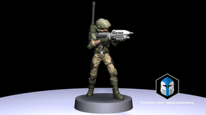 1:48 Scale Halo UNSC Marine Miniatures - 3D Print Files