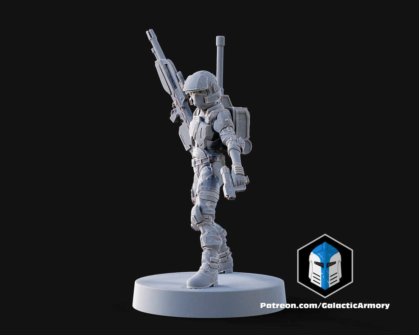 1:48 Scale Halo UNSC Marine Miniatures - 3D Print Files