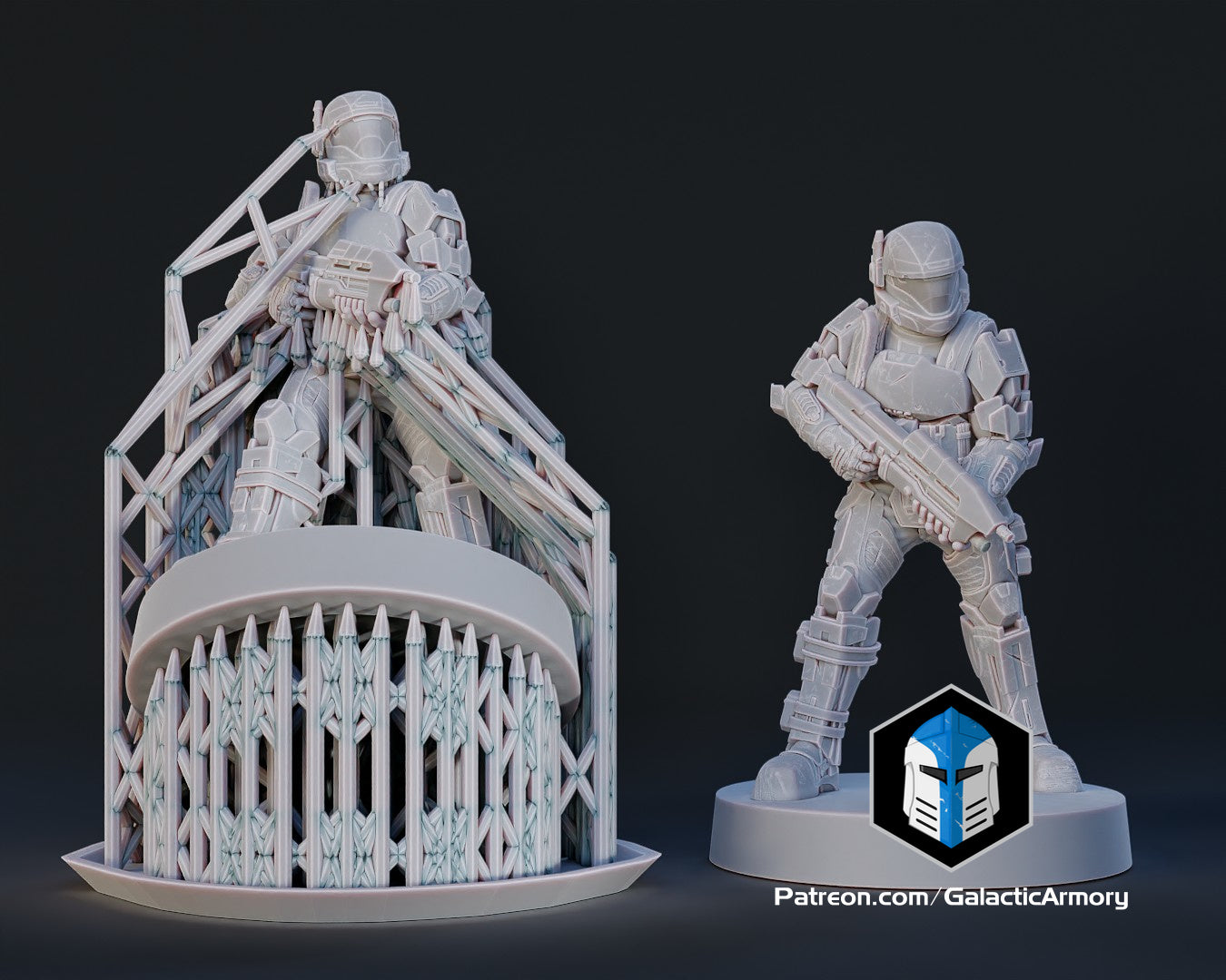 1:48 Scale Halo Alpha 9 ODST Miniatures - 3D Print Files