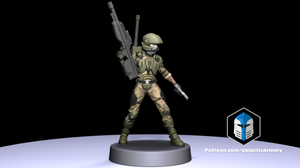 1:48 Scale Halo UNSC Marine Miniatures - 3D Print Files