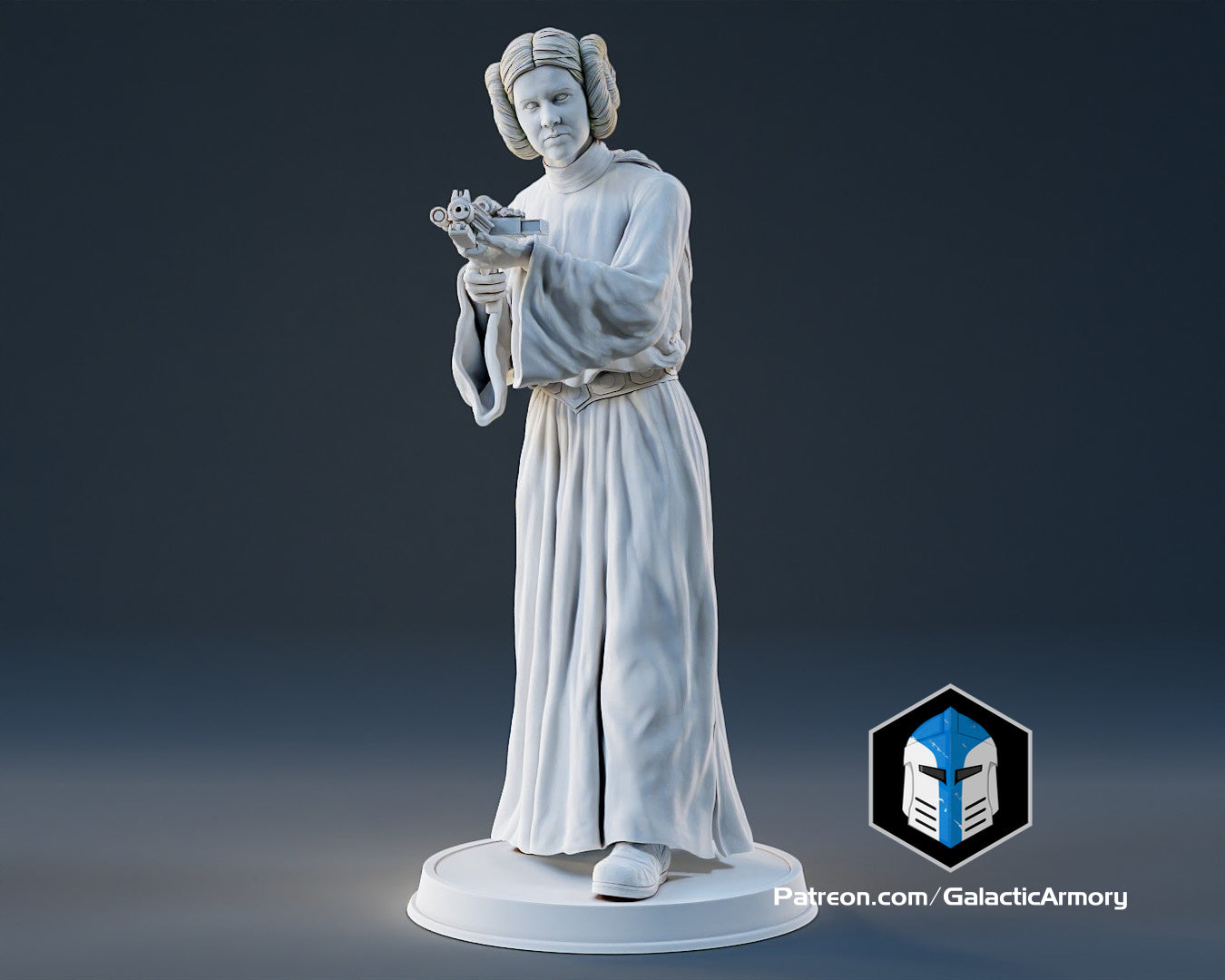 Princess Leia Figurine - Pose 3 - 3D Print Files