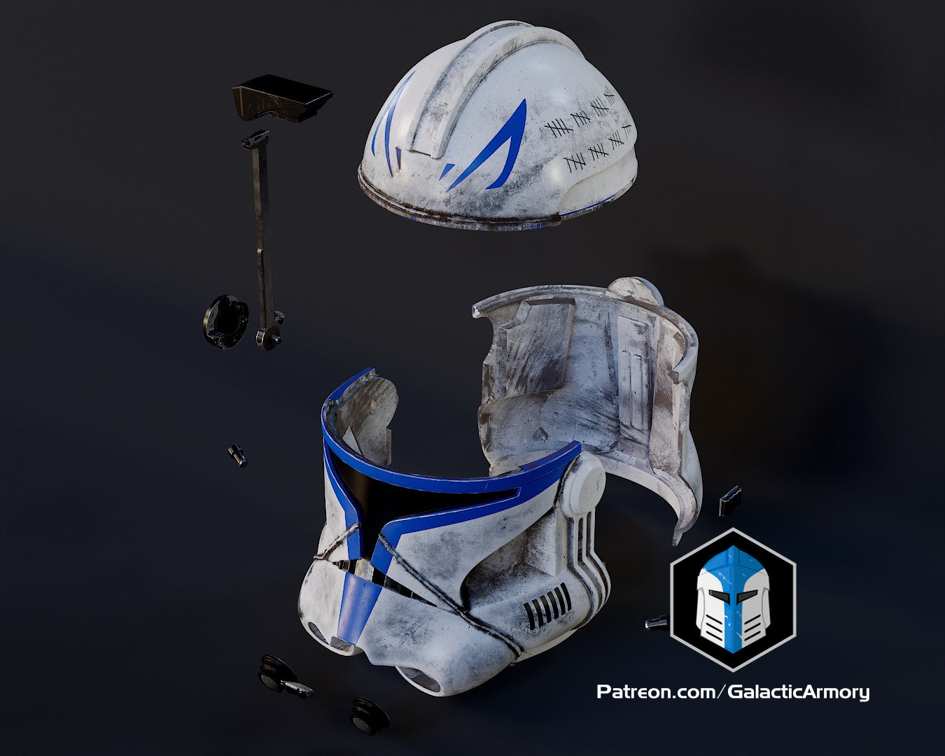 Realistic Captain Rex Helmet - 3D Print Files - Galactic Armory