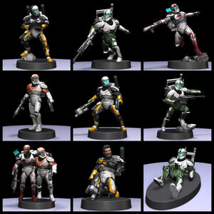 1:48 Scale Republic Commando Miniatures - 3D Print Files