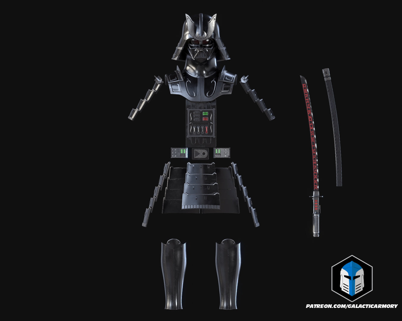 Samurai Darth Vader Armor - 3D Print Files – Galactic Armory