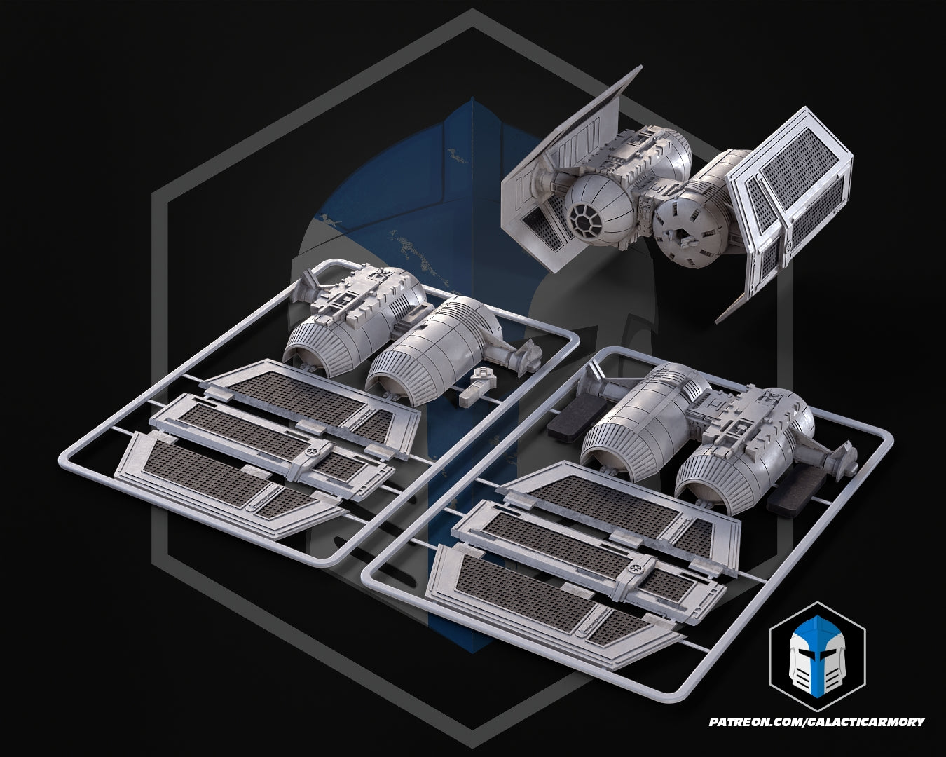 TIE Bomber Vehicle Kit Card - 3D Print Files