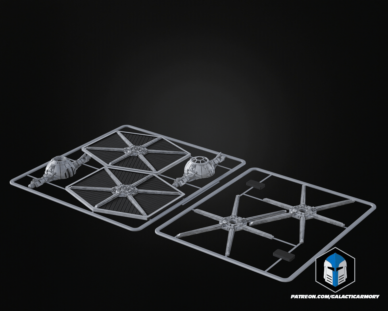 Tie Fighter Vehicle Kit Card - 3D Print Files