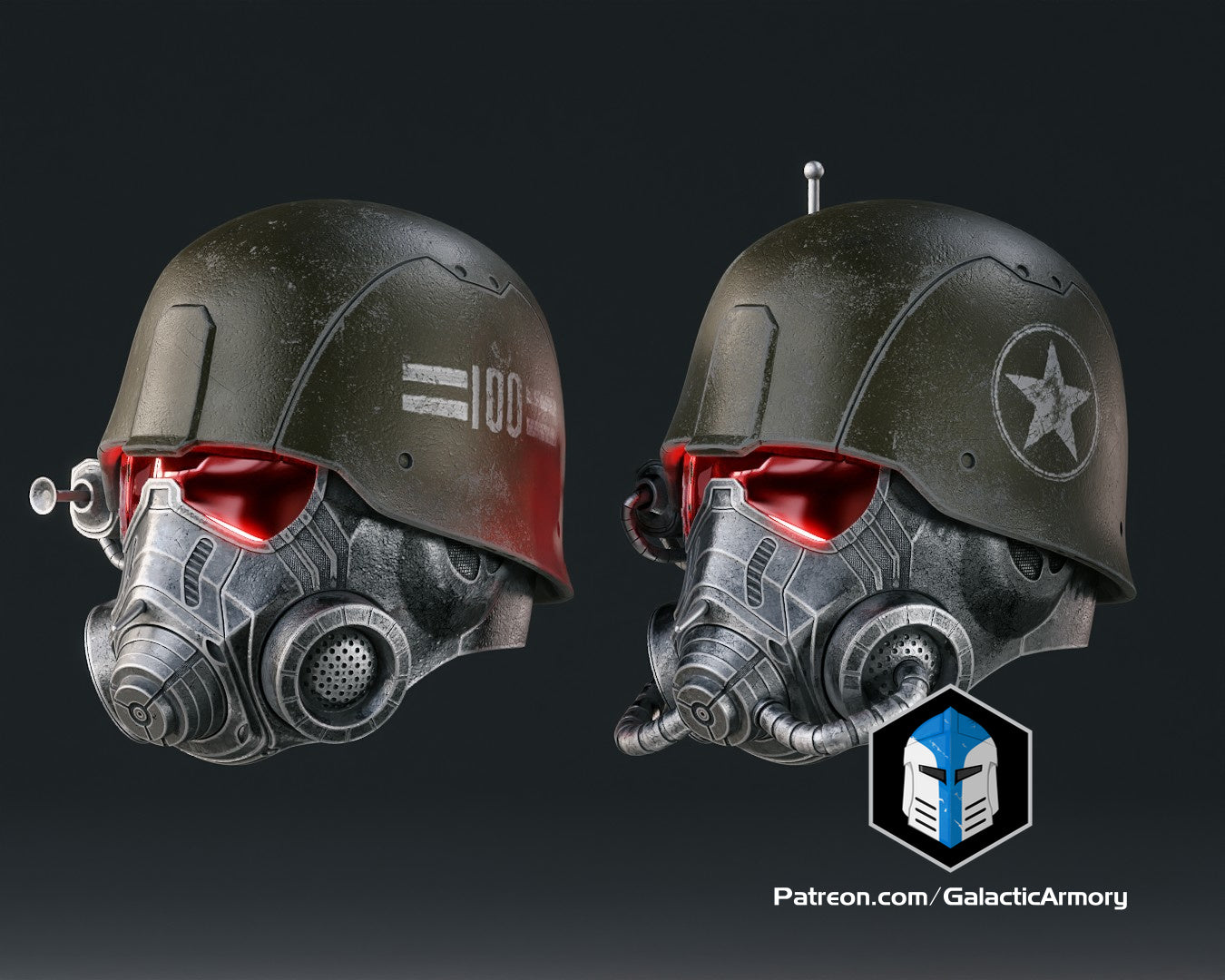 Fallout NCR Ranger Advanced und Elite Helme - 3D-Druckdateien