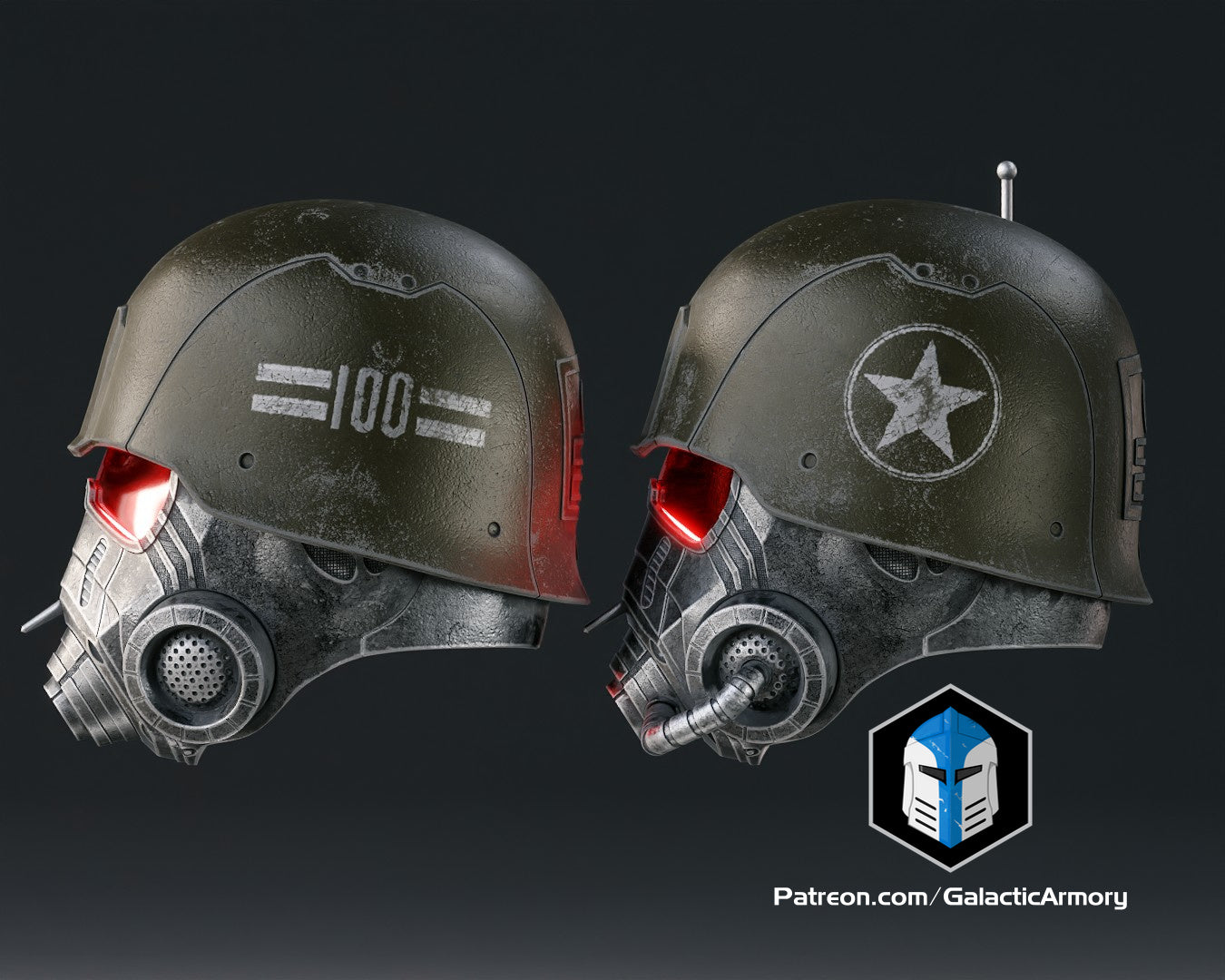 Fallout NCR Ranger Advanced and Elite Helmets - 3D Print Files