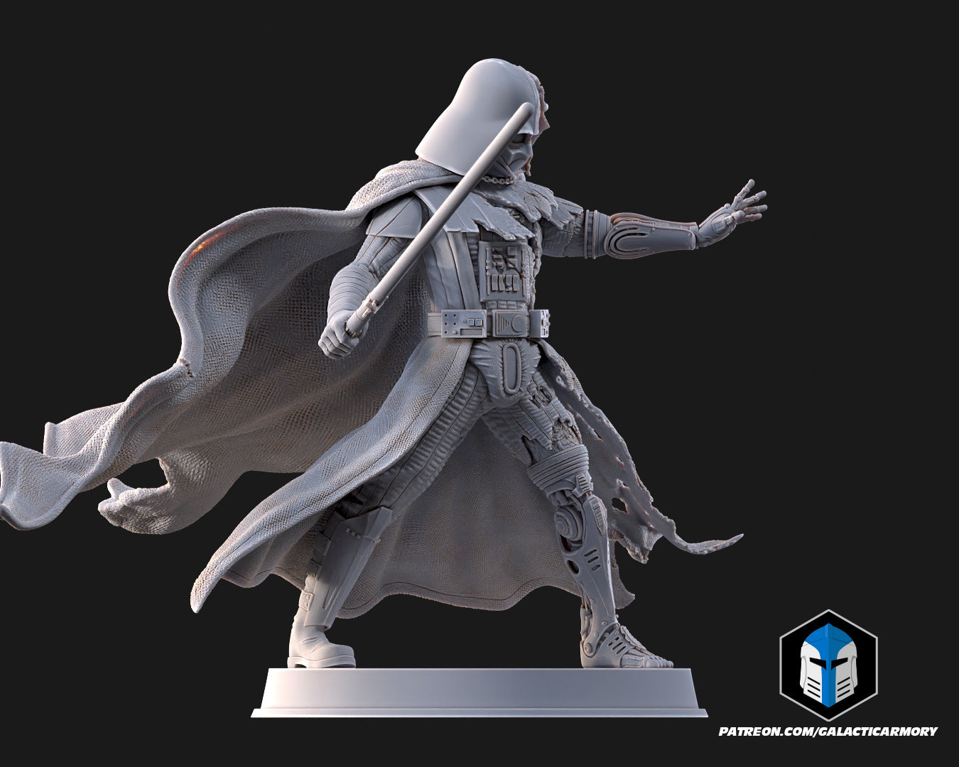 Damaged Darth Vader Figurine - Pose 1 - 3D Print Files