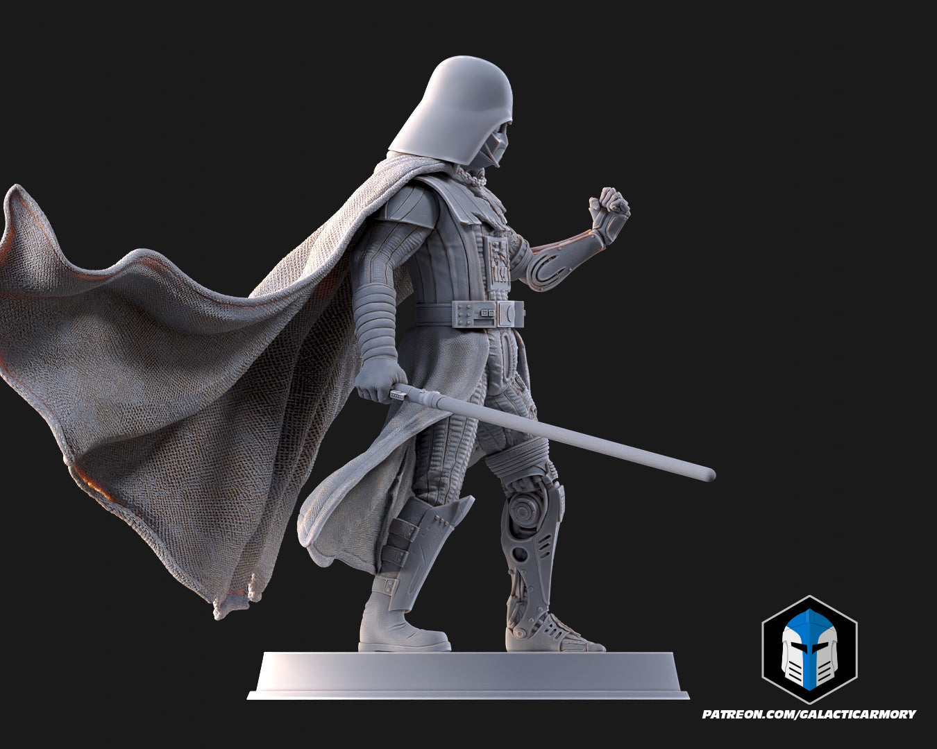 Damaged Darth Vader Figurine - Pose 2 - 3D Print Files