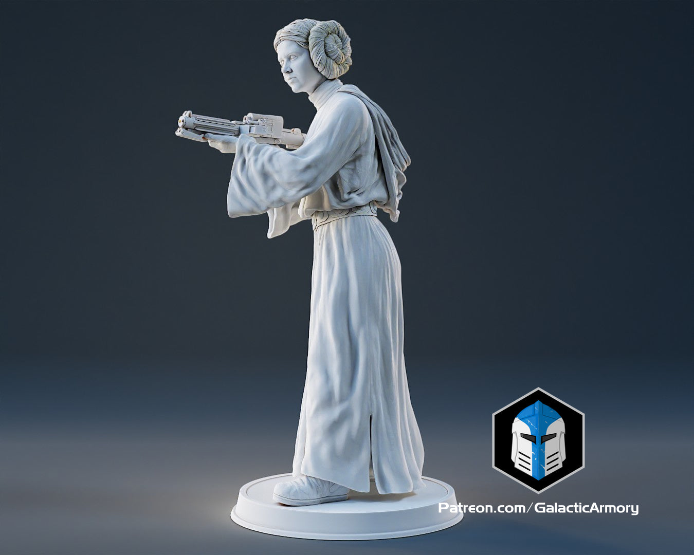 Princess Leia Figurine - Pose 3 - 3D Print Files